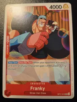 Franky OP11-012 Uncommon A Fist Of Divine Speed One Piece Card Game - Image 1