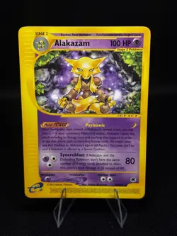 Alakazam 33/165 Expedition Base Set Rare e-Reader Pokemon Card 2002 LP - Image 1