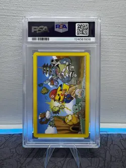 2016 POKEMON PLAYING CARDS MARIO PIKACHU LUCKY 7 OF DIAMONDS PSA 10 - Image 1