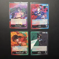 One Piece TCG English OP15 - Base Leader Cards - Lot Of 4 Op-13 And Op-15 - Image 1