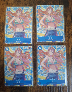 Bandai One Piece Card Game Nami P-112 Promo Set of 4 Japanese - Image 1