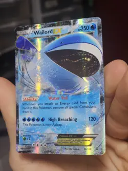 Wailord EX 38/160 XY - Primal Clash Ultra Rare Pokemon Card Light Play - Image 2