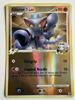 Gliscor 62/111 Rising Rivals Reverse Holo Pokemon TCG Card Heavily Played - Image 1