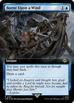 Borne Upon a Wind (Extended Art) (Surge Foil) -Foil Medium Play MTG - Image 1