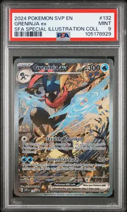 Greninja ex 132 Sv: Scarlet & Violet Promo Cards Holo PSA 9 - Image 1