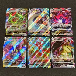 Pokemon TCG VMAX Lot 6-Card Lot Rayquaza VMAX Lapras VMAX Eternatus VMAX - Image 1