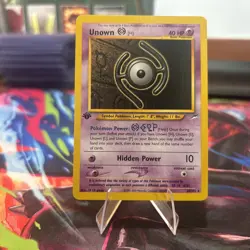 Pokemon Card - Unown [H] Neo Destiny 28/105 1st Edition Rare - Image 1