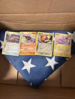 American Flag And 4 Delta Series Pokemon Cards - Image 1