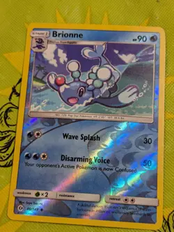 Brionne 40/149 Uncommon SM Base Set Pokemon Reverse Holo Near Mint - Image 1