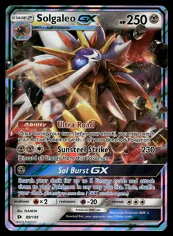 Solgaleo GX 89/149 Holo Ultra Rare SM Base Set Pokemon Lightly Played - Image 1