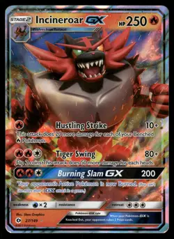 Incineroar GX 27/149 Holo Ultra Rare SM Base Set Pokemon Lightly Played - Image 1