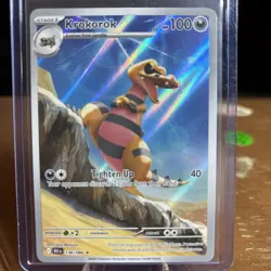 Pokemon Krokorok TCG Illustration Rare Holo Black Bolt 136/086 - Image 1