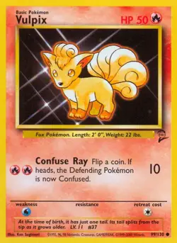 Vulpix [Base Set 2 099/130] Common Pokemon TCG - Image 1