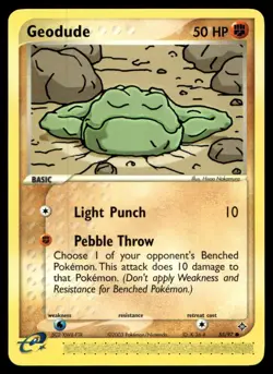 EX-NM Dragon Geodude Common 55/97 2003 Pokemon TCG - Image 1
