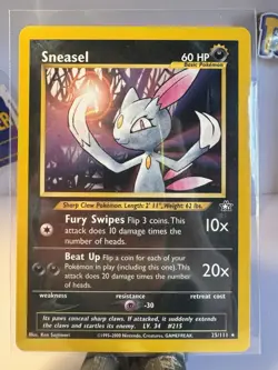 Pokemon TCG Sneasel 25/111 Neo Genesis Nintendo 2000 Ken Sugimori NM - Image 1