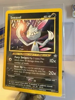 Pokemon TCG Sneasel 25/111 Neo Genesis Nintendo 2000 Ken Sugimori NM - Image 2