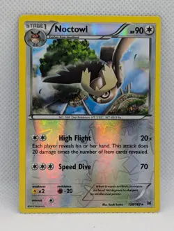NOCTOWL 120/162 R BREAKTHROUGH POKEMON REVERSE HOLO NEAR MINT NOCTOWL - Image 1