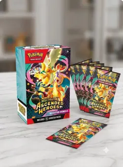 Pokemon TCG Mega Evolution: Ascended Heroes Booster Bundle Box 6 Packs Dragonite - Image 1
