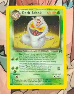 1995 Pokemon Dark Arbok 2/82 Rare Team Rocket Holo- NM - Image 1