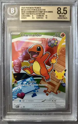Pokemon TCG Pokemon Promos Charmander 044 Promo Holo Eng BGS 8.5 First Partner - Image 1