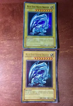 Yugioh Lot of (2) Blue Eyes White Dragon SDK-001 Ultra Rare Unlimited Starter - Image 1