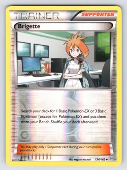 Brigette 134/162 Uncommon BREAKthrough Pokemon Reverse Holo Lightly Played - Image 1