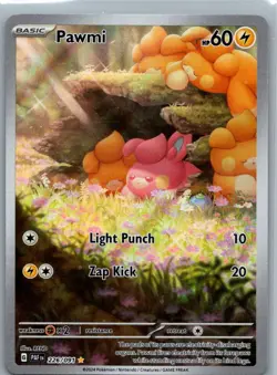 Pawmi 226/091 Illustration Rare Paldean Fates Pokemon Holo Near Mint - Image 1