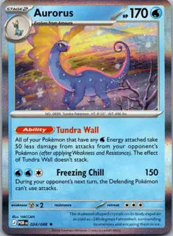 Aurorus 024/088 Rare Perfect Order Pokemon Holo Near Mint - Image 1