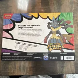 Pokemon TCG Ascended Heroes Premium Poster collection Mega Lucario Seale - Image 2
