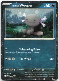 Paldean Wooper 041 Promo Scarlet & Violet Promo Pokemon Holo Cosmo Holo NM/LP - Image 1