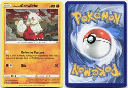 Hisuian Growlithe 070/189 Common Astral Radiance Pokemon Cosmo Holo NM - Image 3