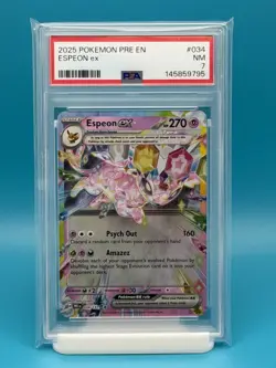 PSA 7 - 2025 POKEMON PRISMATIC EN ESPEON EX - Image 1