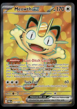Meowth ex 107/088 Ultra Rare Perfect Order Pokemon Holo NM/M - Image 1