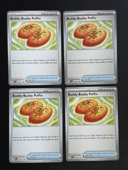 Pokemon TCG Playset - 4x Buddy-Buddy Poffin 184/217 Ascended Heroes - NM/M - Image 1