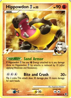 Pokemon TCG Rising Rivals Hippowdon 42/111 Uncommon LP - Image 1