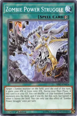 Zombie Power Struggle SR07-EN024 Zombie Horde Yu-Gi-Oh 1st Edition NM/M - Image 1