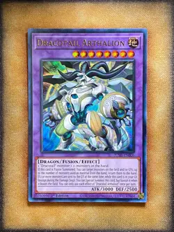 Yugioh Dracotail Arthalion JUSH-EN006 Ultra Rare 1st Ed NM - Image 1