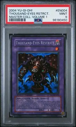 PSA 9 Yu-Gi-Oh! 2004 Thousand-Eyes Restrict MC1-EN004 Secret Rare Yugioh [PSA] - Image 1