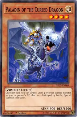 Paladin of the Cursed Dragon SR07-EN008 Zombie Horde Yu-Gi-Oh 1st Edition NM/M - Image 1