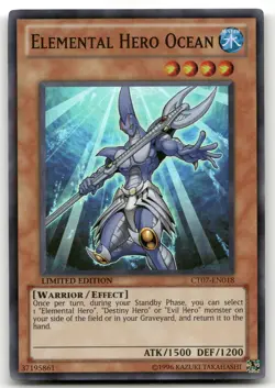 Elemental HERO Ocean CT07-EN018 | Super Rare 1st Edition | NM | Yugioh - Image 1