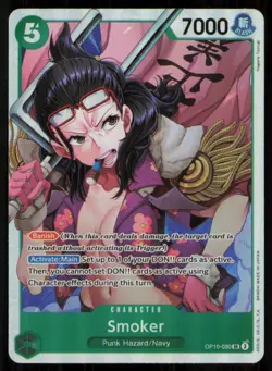 Smoker (030) OP10-030 Super Rare Royal Blood One Piece Foil Near Mint - Image 1