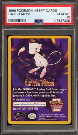 Pokemon Catch Mew! Insert Card PSA 10 Gem Mint - Image 1