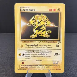 Electabuzz 24/130 Base Set 2 Rare Non-Holo HP Vintage Pokemon TCG Card - Image 1