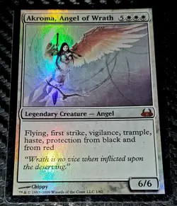 Foil Akroma, Angel of Wrath Duel Decks: Divine vs. Demonic LP MTG Magic The Gath - Image 1
