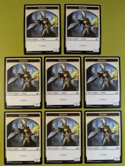 8 Soldier Token Guilds of Ravnica Magic the Gathering MTG 8 - Image 1