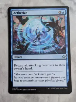 Aetherize (Foil) MTG Foundations FDN Instant Board Bounce Control | Unplayed NM - Image 2