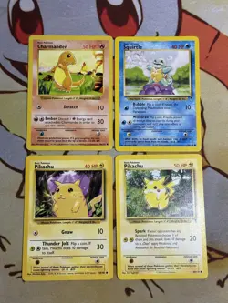 Charmander SHADOWLESS Pikachu Squirtle LEGENDARY COLLECTION Pokemon Card WOTC - Image 1