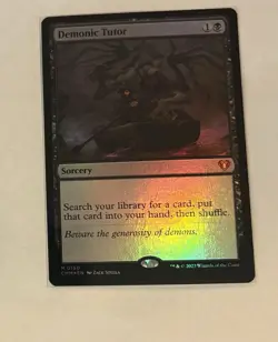 Magic: The Gathering Demonic Tutor Sorcery Foil Rare Commander Masters - Image 1