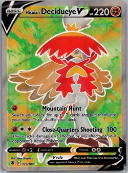 Hisuian Decidueye V 173/189 Full Art - Astral Radiance - Pokemon Card - NM - Image 1