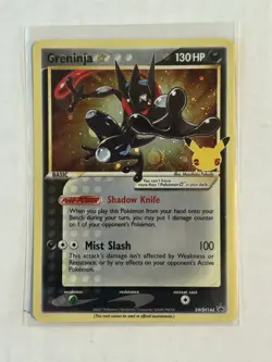 Greninja Gold Star SWSH144 - Holo Pokemon Card - Celebrations Promo - NM SWIRL - Image 1